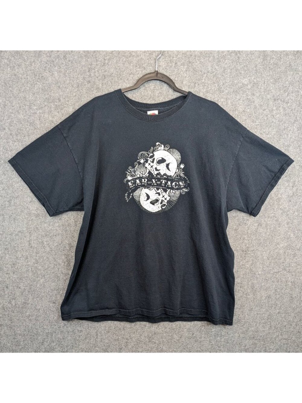 Ear X-Tacy Skull Graphic T-Shirt 2XL Black Fruit Of The Loom Louisville KY